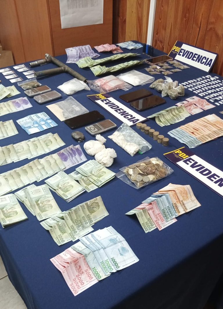 PDI desbarató 7 puntos de venta de drogas en La Unión