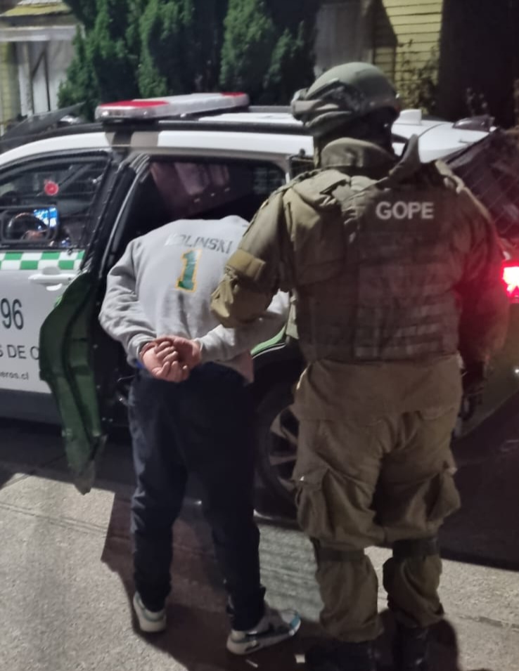 Carabineros de Los Ríos detuvo 171 personas la última semana