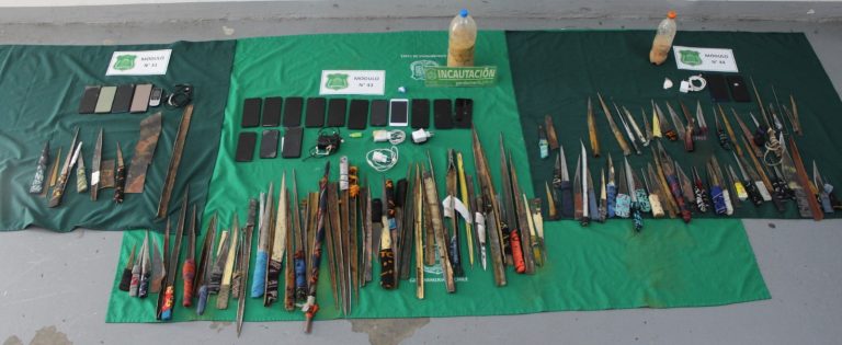 Allanamiento en Complejo Penitenciario de Valdivia permitió incautar más de 100 armas blancas