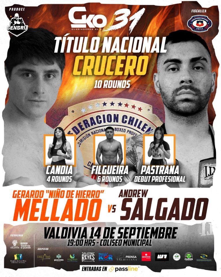 Velada de boxeo: Gerardo «Niño de hierro» va por el título Nacional Crucero