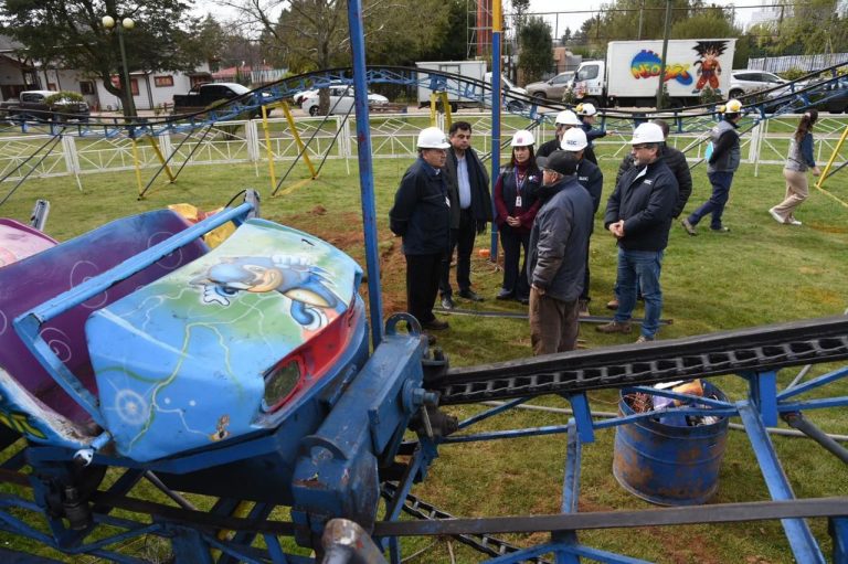 Autoridades fiscalizaron instalaciones eléctricas y de gas en Parque Saval previo a Fiestas Patrias