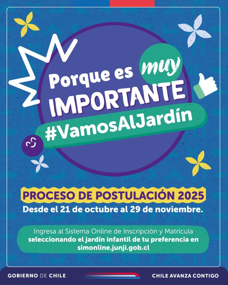 JUNJI invita a postular a Salas Cuna y Jardines Infantiles