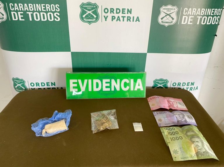Operativos del OS7 de Carabineros deja cinco detenidos e incautación de drogas