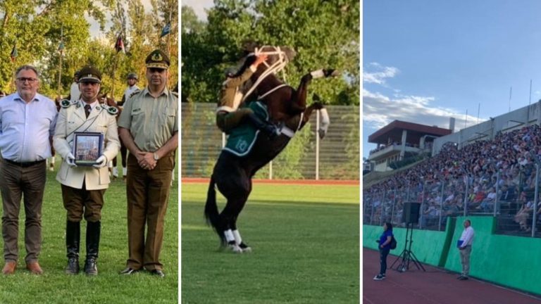 Cuadro Verde de Carabineros inició su gira regional a estadio lleno en La Unión
