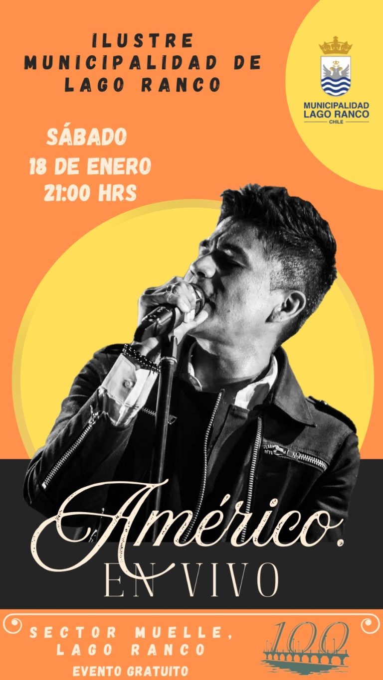 Américo “El Rey de la Cumbia” se presentará en Lago Ranco