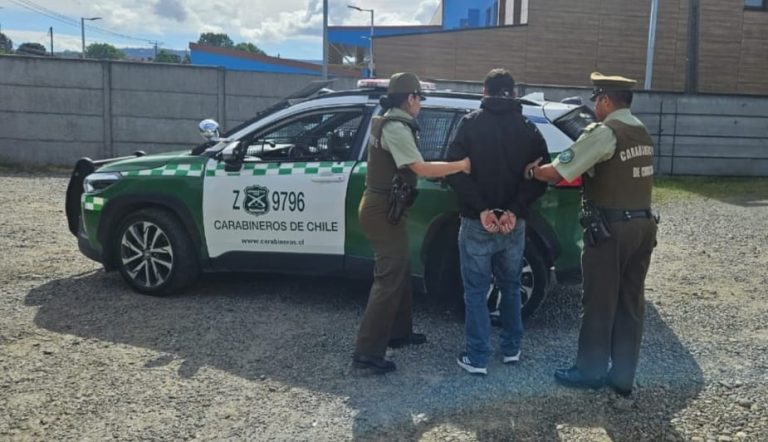Carabineros detuvo a dos adultos por robos en domicilios de Valdivia y Paillaco