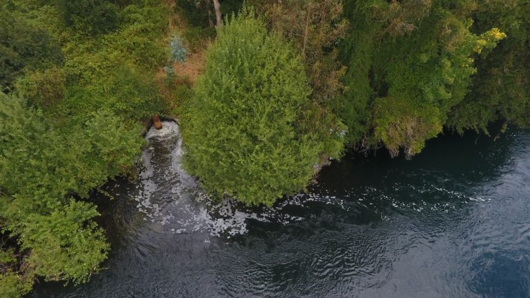 Denuncian derrame de aguas servidas en el río Bueno
