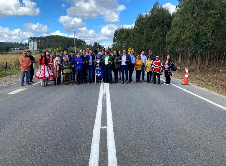 MOP fortalece red vial de Mariquina con inauguración de seis kilómetros asfaltados en cruce Ruta 5 Sur-Ciruelos-Pureo  
