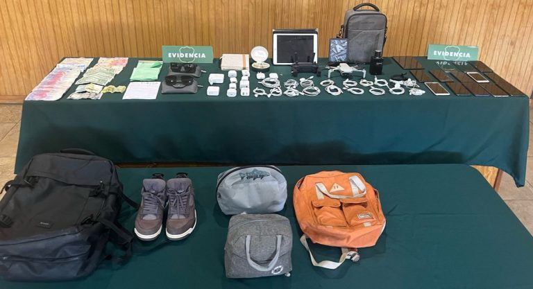 Carabineros detiene a dos sujetos en Niebla y recupera especies robadas desde vehículo