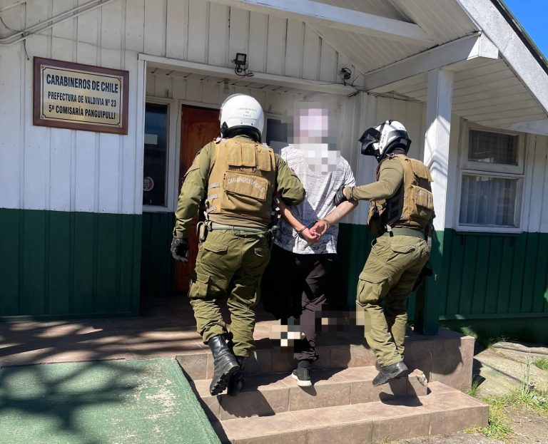 Dos detenidos por robo en Panguipulli y Valdivia