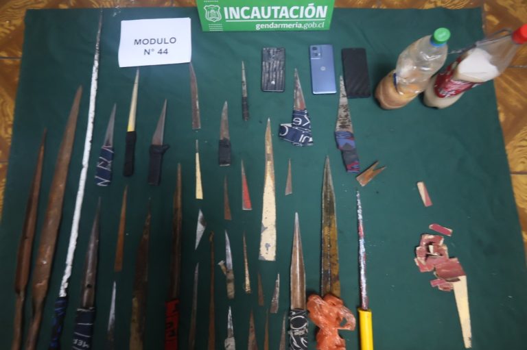 Realizan operativo interregional en Complejo Penitenciario de Valdivia para incautación de elementos prohibidos