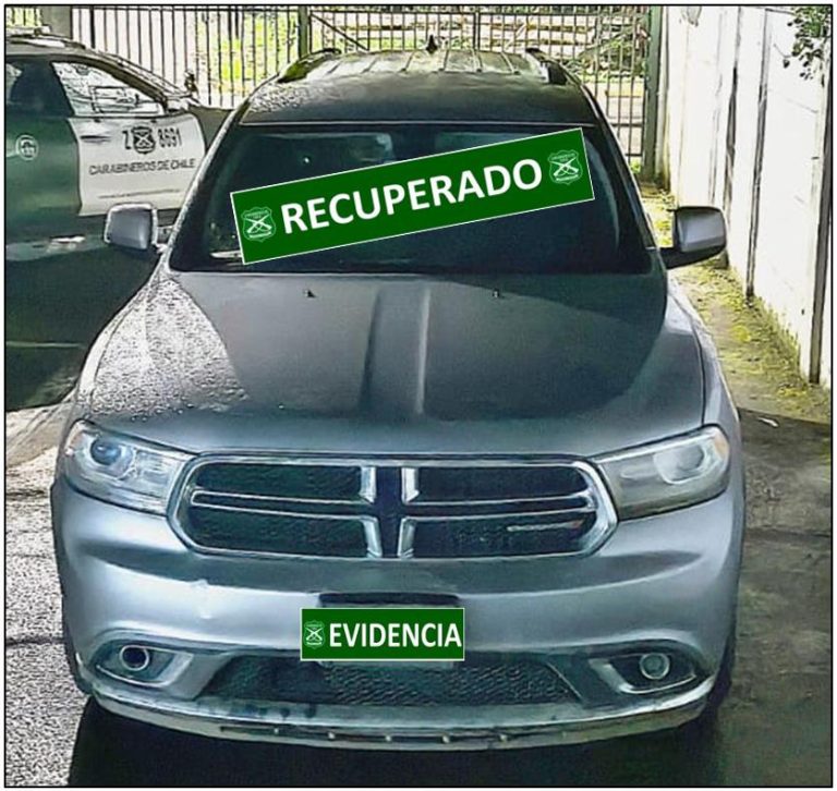 Carabineros de Niebla recuperan vehículo de alta gama robado y detienen a ocupantes con antecedentes penales