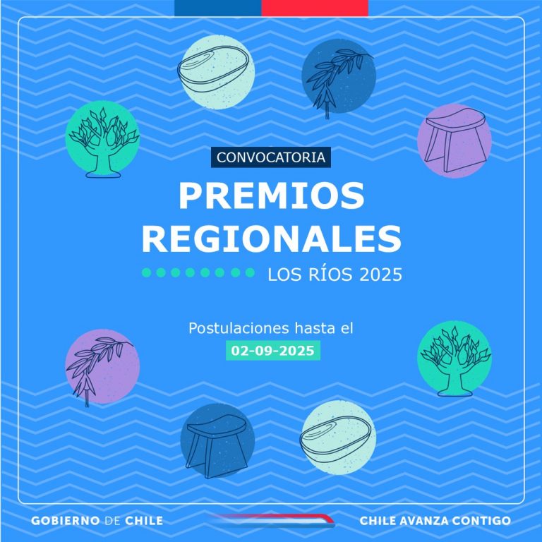 Abren postulaciones a los Premios Regionales de las Artes y las Culturas 2025 en Los Ríos