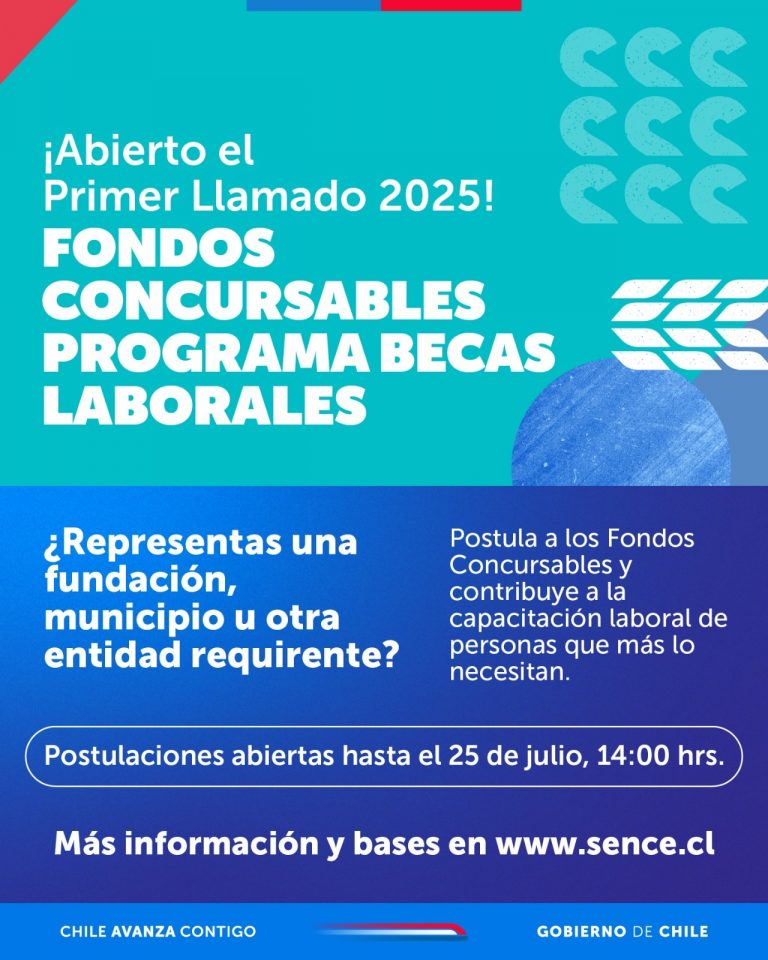 SENCE abre postulaciones a los Fondos Concursables 2025 para impulsar la capacitación en la región