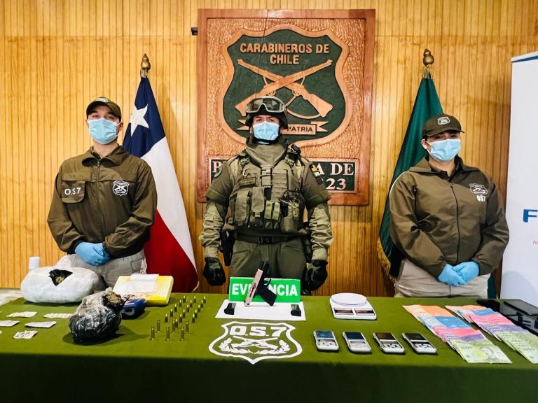 Carabineros del OS7 aumentó decomiso de drogas en la región en más de 26 kilos
