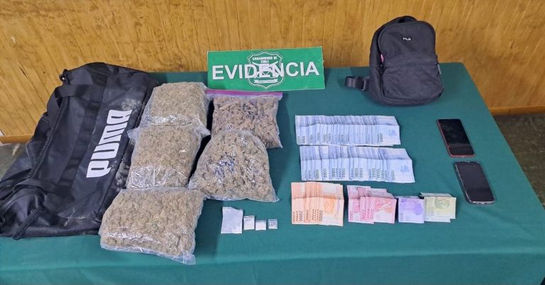 Detienen a pareja por tráfico de drogas en Pichirropulli
