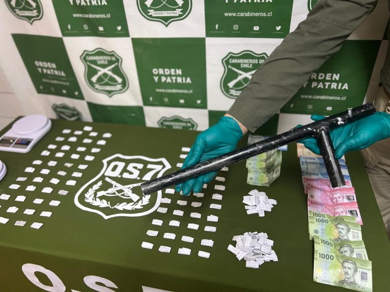 En Los Lagos Carabineros del OS7 detuvo a tres adultos por microtráfico