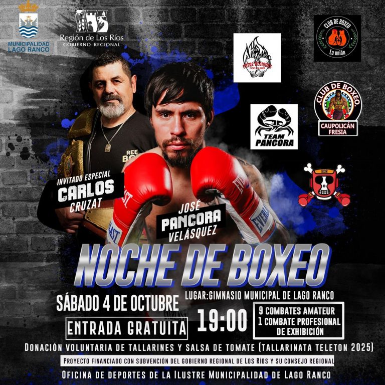 Lago Ranco vivirá una gran noche de boxeo con entrada gratuita y sentido solidario