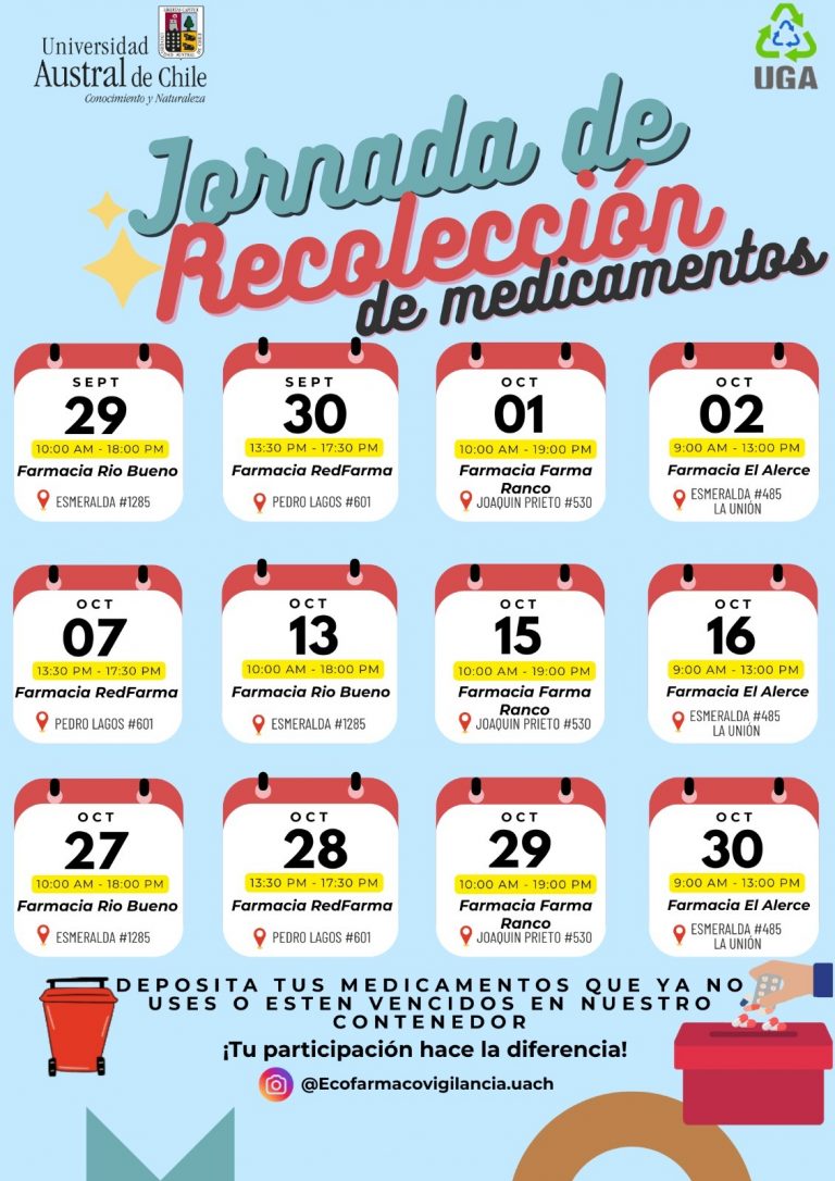 Universidad Austral de Chile impulsa jornada de recolección de medicamentos en Río Bueno y La Unión