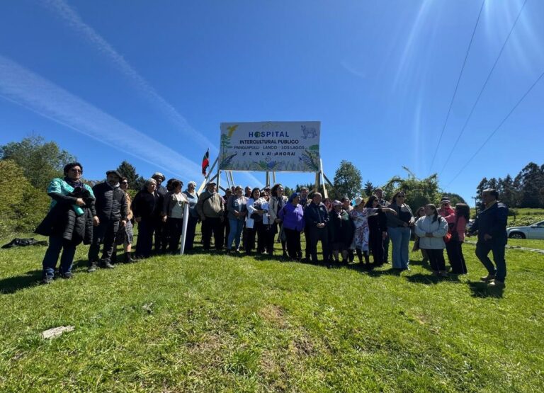 Comunidades y autoridades marcan con un hito el inicio del futuro Hospital Intercultural de Panguipulli
