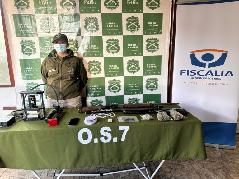 Fiscalía de Los Ríos y OS7 de Carabineros desarticulan punto de acopio de droga en Panguipulli