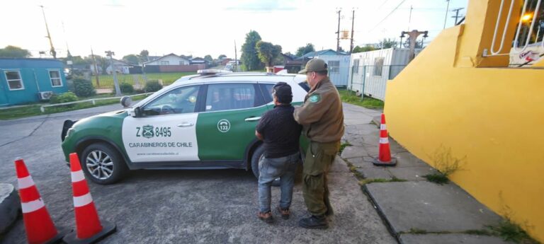 Carabineros de Catamutún detuvo a sujeto por robo con violencia