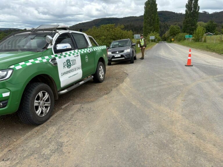 Sin fallecidos terminó reciente fin de semana largo en Los Ríos