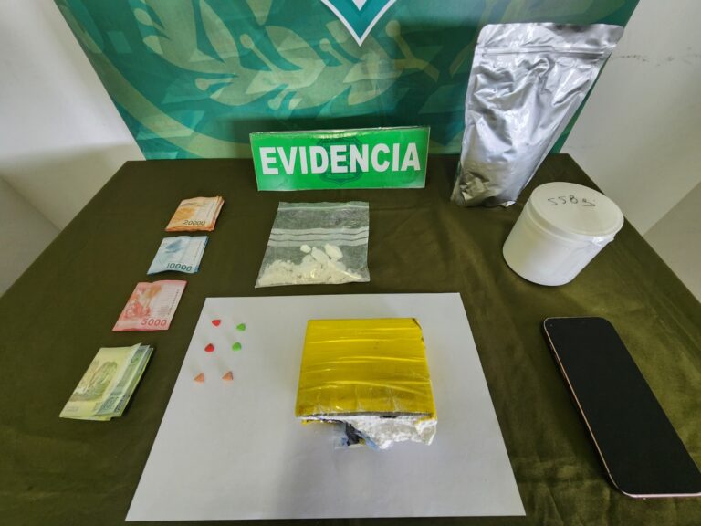 Por tráfico de drogas, Carabineros del OS7 detuvo a extranjero en Ruta 5 Sur
