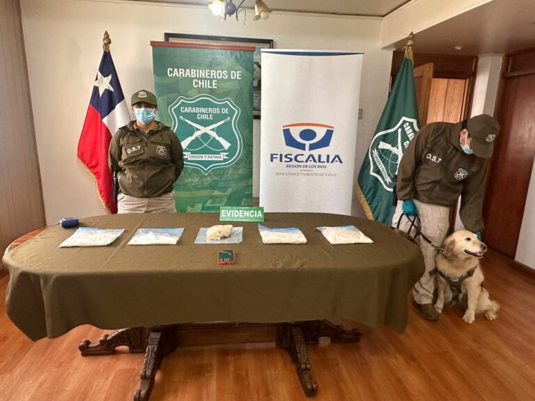 Imputado extranjero fue detenido con casi 4 kilos de pasta base en control carretero en La Unión