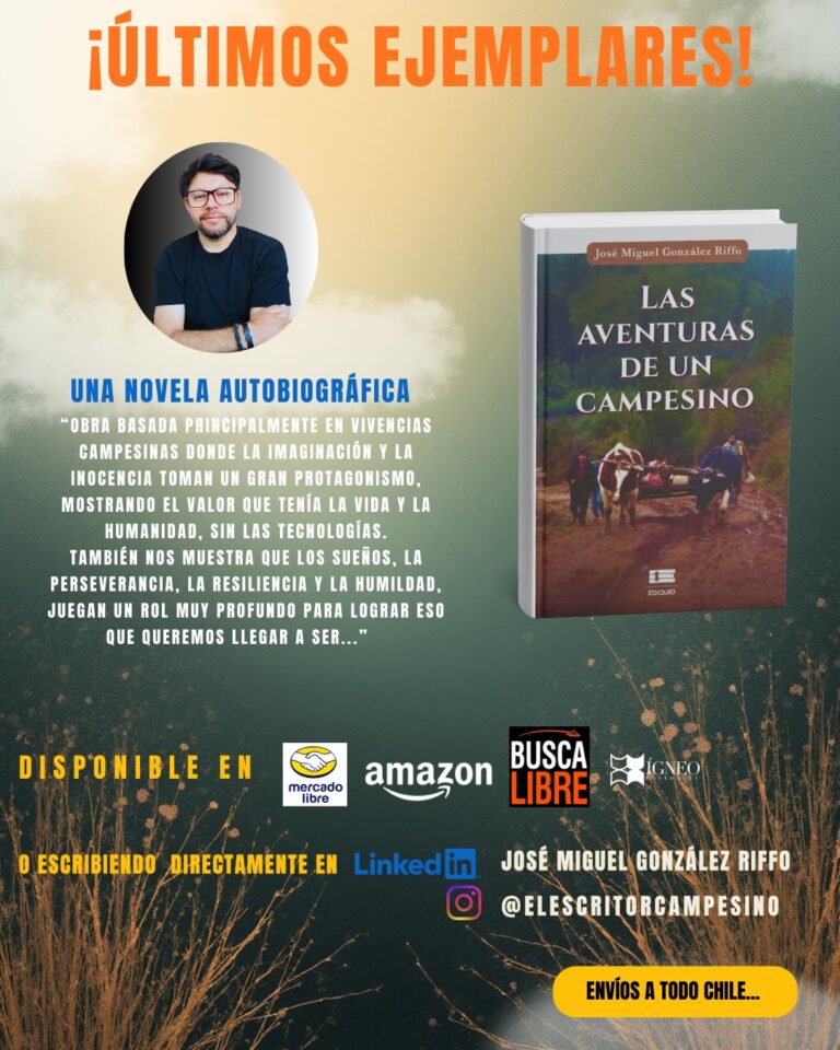 “Las Aventuras de un Campesino”: nueva obra del escritor José Miguel González Riffo