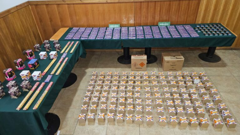 Fiscalia de Los Ríos formalizó a dos imputados por almacenamiento y comercialización de fuegos artificiales