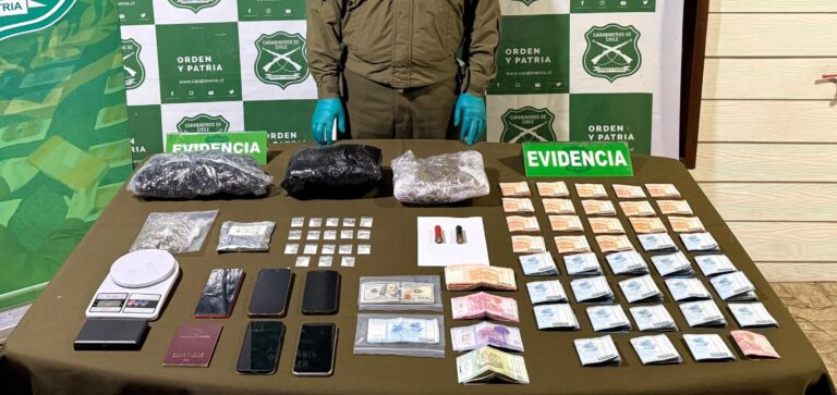 Carabineros OS7 desarticula asociación criminal dedicada al tráfico de drogas en Valdivia