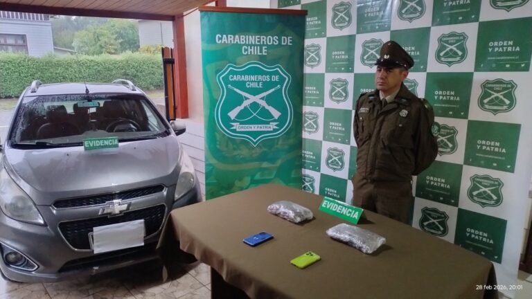 Durante «Noche Valdiviana» Carabineros del OS7 detuvo a extranjero por tráfico de drogas