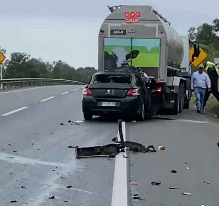 Fiscalía de Los Ríos investiga accidente en Ruta 5 Sur que dejó dos personas fallecidas