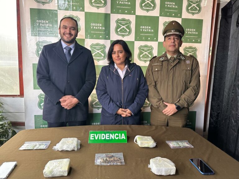 Operativos de Fiscalía y OS7 de Carabineros permiten detención de 3 imputados e incautación de cocaína y cannabis en La Unión y Valdivia