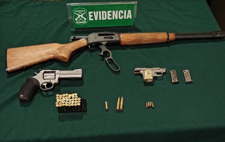 Detenido por tenencia y porte ilegal de armas y munición en Coñaripe
