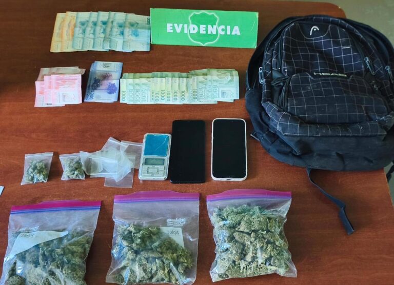 Detienen a pareja por tráfico de drogas tras control vehicular en La Unión