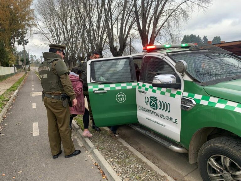 Carabineros de Máfil detuvo a 5 adultos por robo en Valdivia