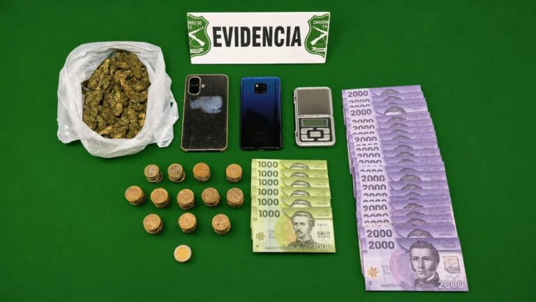 Carabineros de Río Bueno detuvo a hombre por microtráfico de drogas tras allanamiento