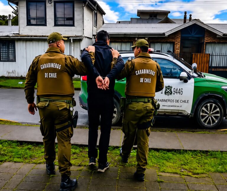 Carabineros detuvo a hombre por lesiones graves en contexto de violencia intrafamiliar en Mariquina