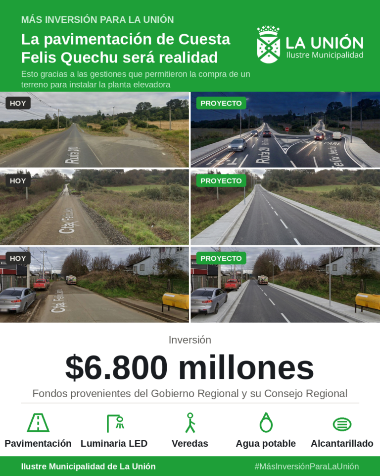 La Unión: Proyecto de pavimentación de cuesta Félis Quechu inicia su cuenta regresiva