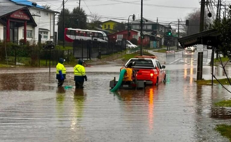 Sistema frontal deja 41 viviendas afectadas en Valdivia
