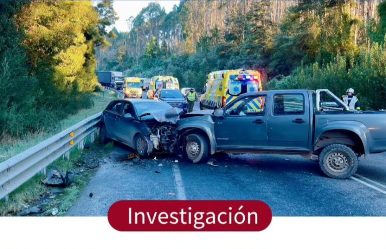 Fallece mujer que permanecía grave tras accidente en la ruta Paillaco-Valdivia