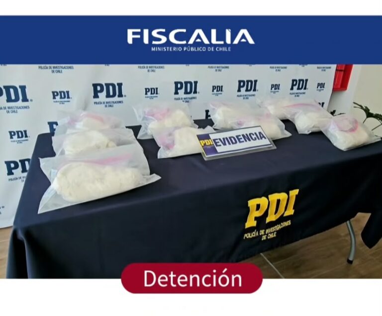 Fiscalía de Los Ríos y PDI logran detención de imputado que transportaba 10 kilos de pasta base de cocaína a Valdivia