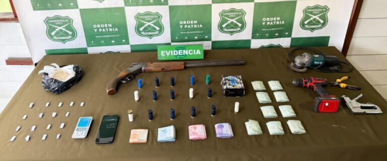 OS7 detiene a dos personas e incauta droga, municiones y escopeta robada
