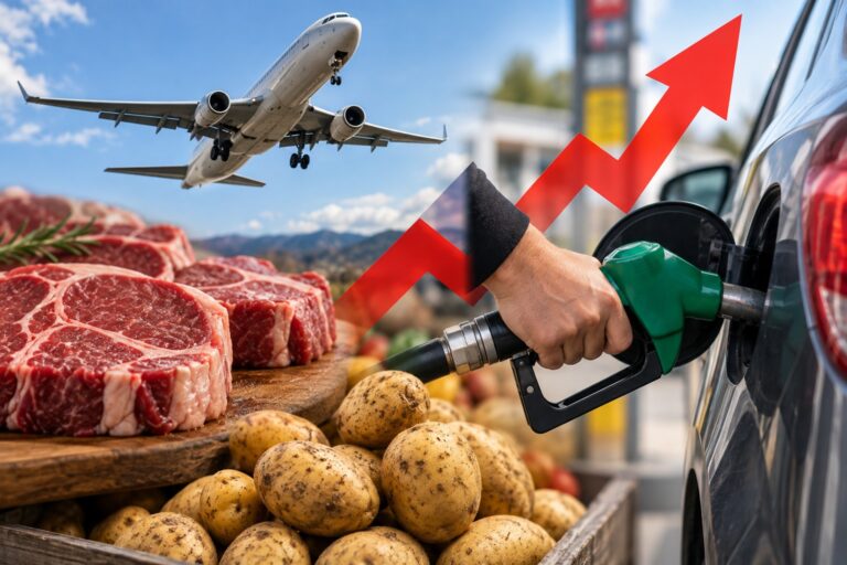 IPC sube 0,6% en agosto: pasajes aéreos, papas, carne y gasolina lideran las alzas