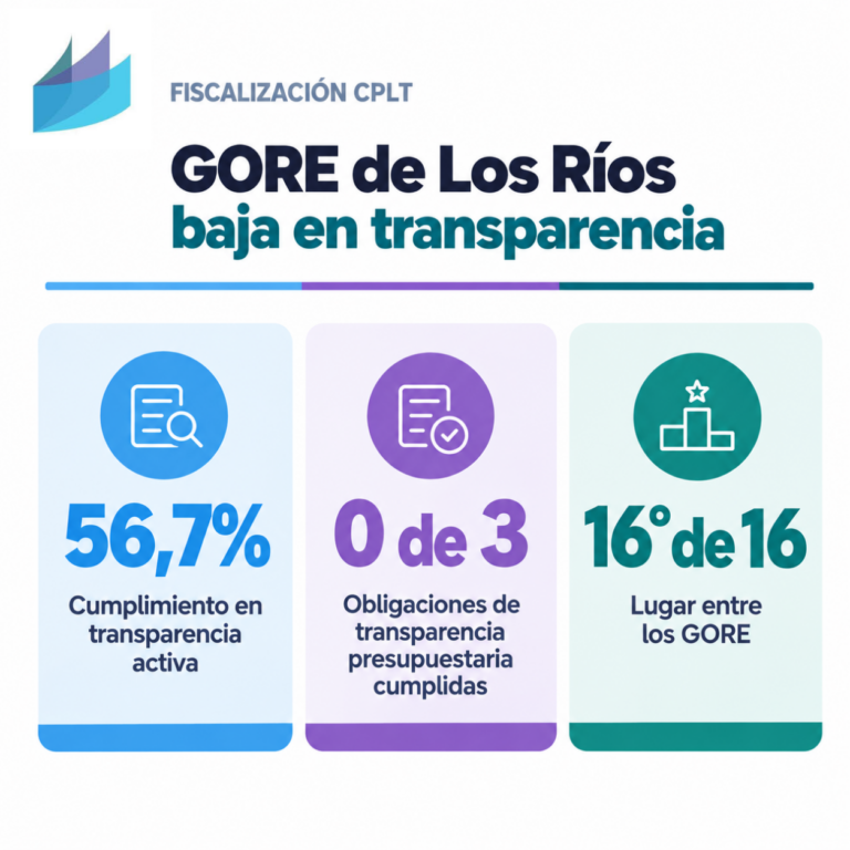 GORE Los Ríos queda último a nivel nacional en Transparencia con 56,7% y fallas en 17 materias