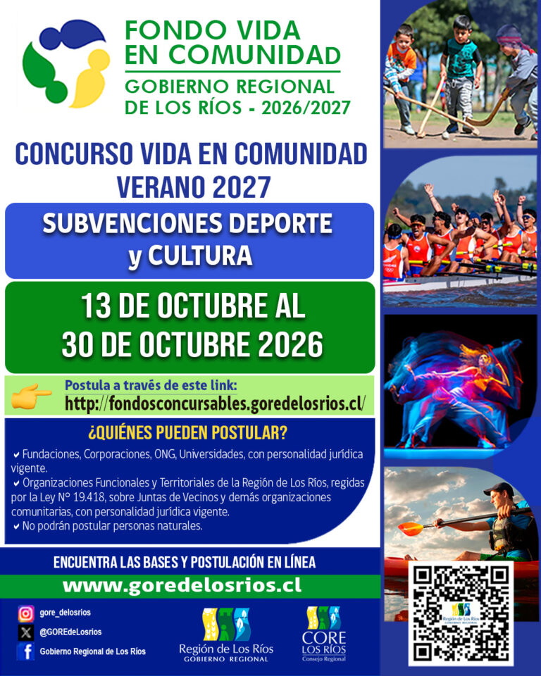 GORE abre concurso de $750 millones para cultura y deporte en verano 2027